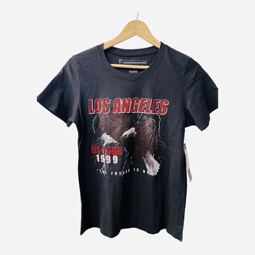 Altar’d State Los Angeles 1999 US Tour Men’s T-Shirt Size Small Black Bald Eagle